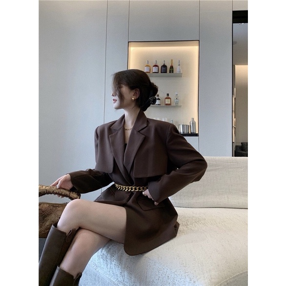 TKLIHN Áo khoác VEST dài tay ulzzang ÁO khoác BLAZER oversize FASHIONITA 2021 KÈM ẢNH THẬT CUỐI
