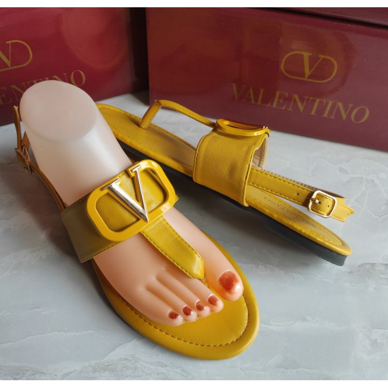 Valentino Giày Sandal Phối Dây Xinh Xắn Dành Cho Nữ