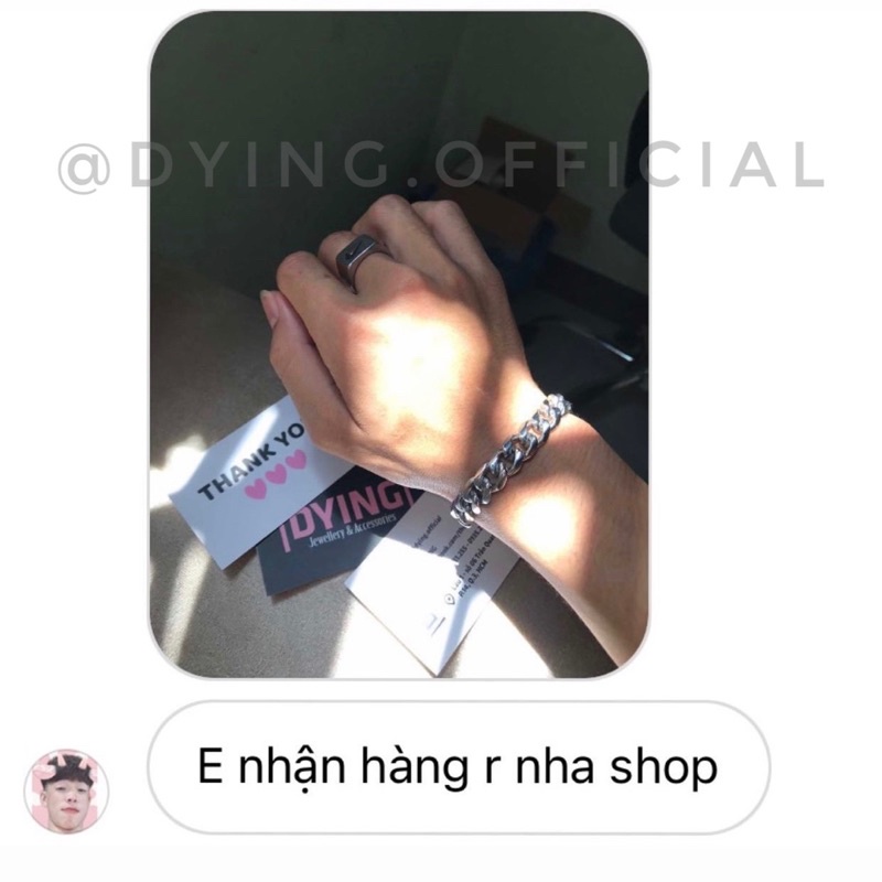 Vòng Tay Xích Màu Bóng V1 - Thép Titan KHÔNG RỈ