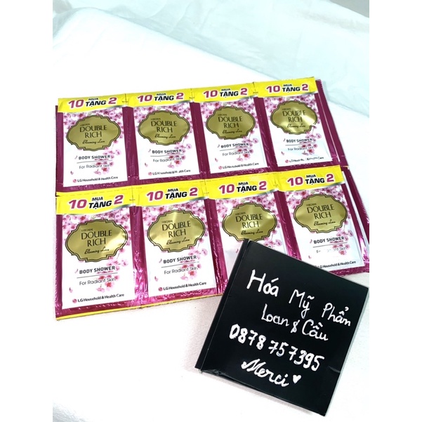 Combo 4 dây mua 10 tặng 2 sữa tắm DOUBLE RICH 7g