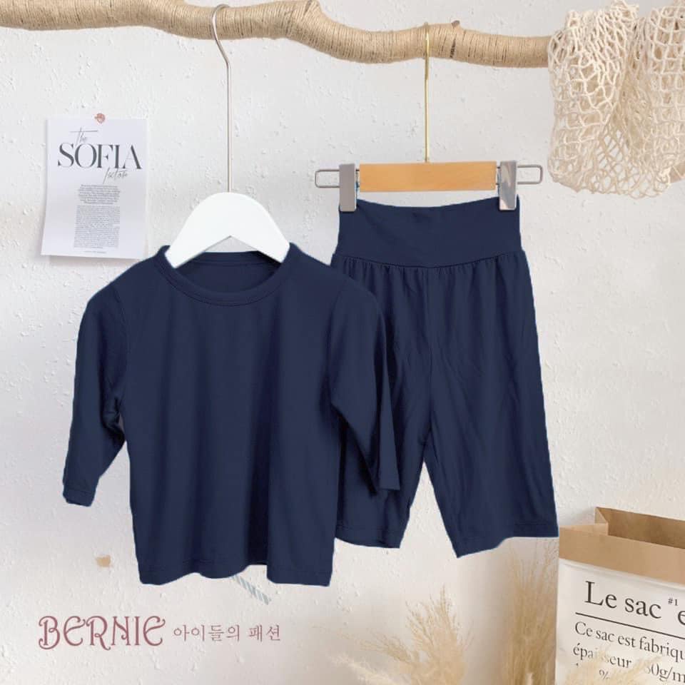 Bộ Cotton Bé Trai Bé Gái, Combo 3 Bộ Cotton Mềm Quần Cạp Cạp Cao Chống Lạnh Bụng Cho Bé