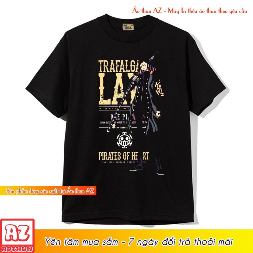 Áo thun One Piece màu đen in hình Law 3D cực ngầu