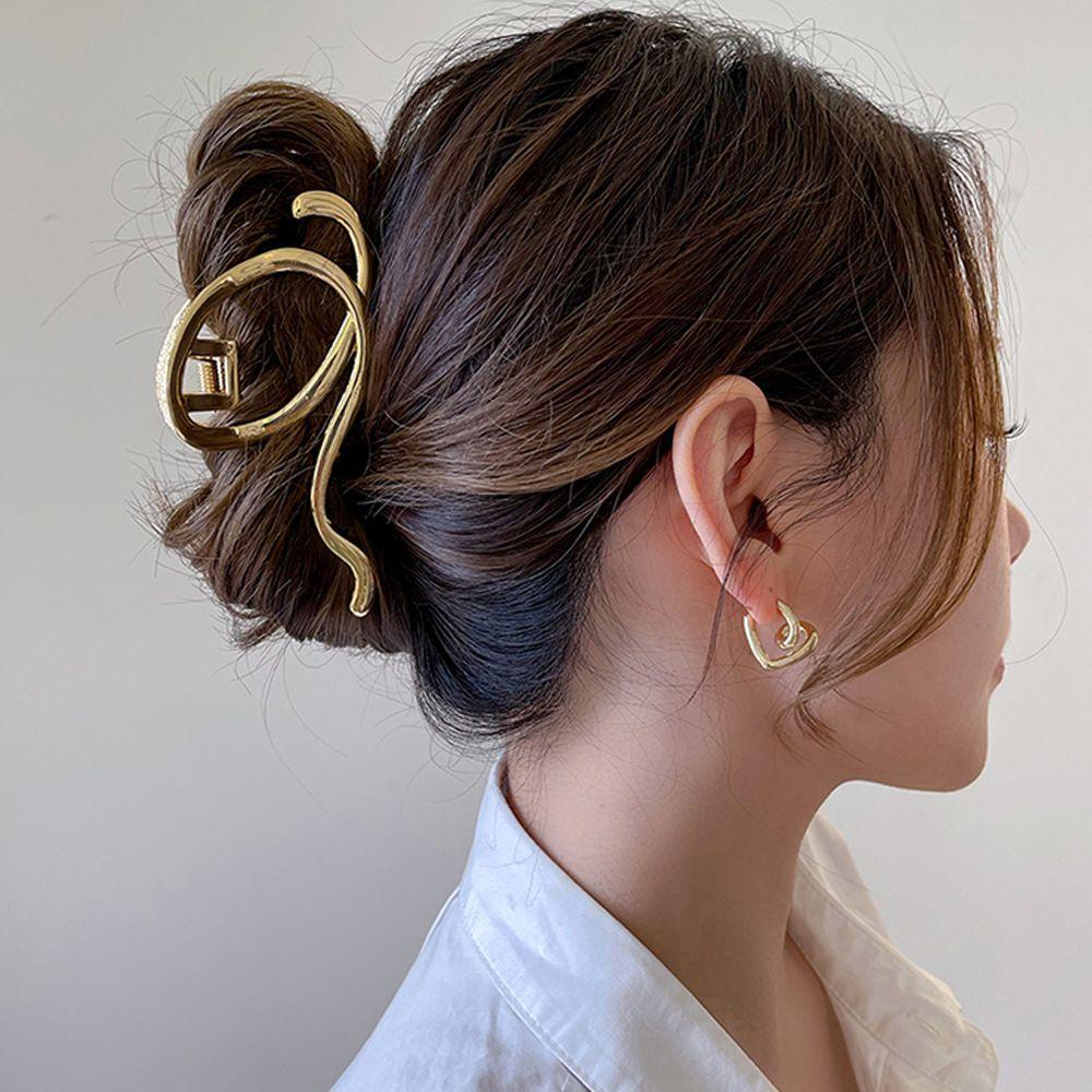 Kẹp Tóc Móng Vuốt Bằng Kim Loại Kiểu Dáng Tinh Tế Thời Trang Cho Nữ Giá Đỡ