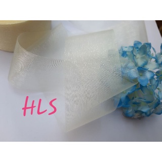 Dây voan tơ màu kem bản rộng 5cm