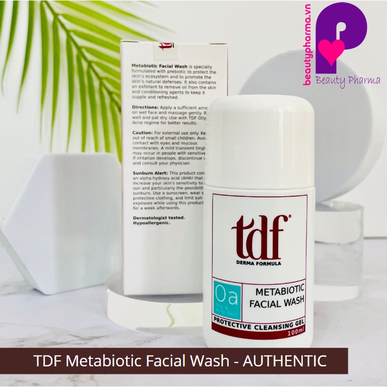 Sữa rửa mặt TDF Metabiotic Facial Wash bổ sung vi sinh, chống bùng phát mụn 100ml