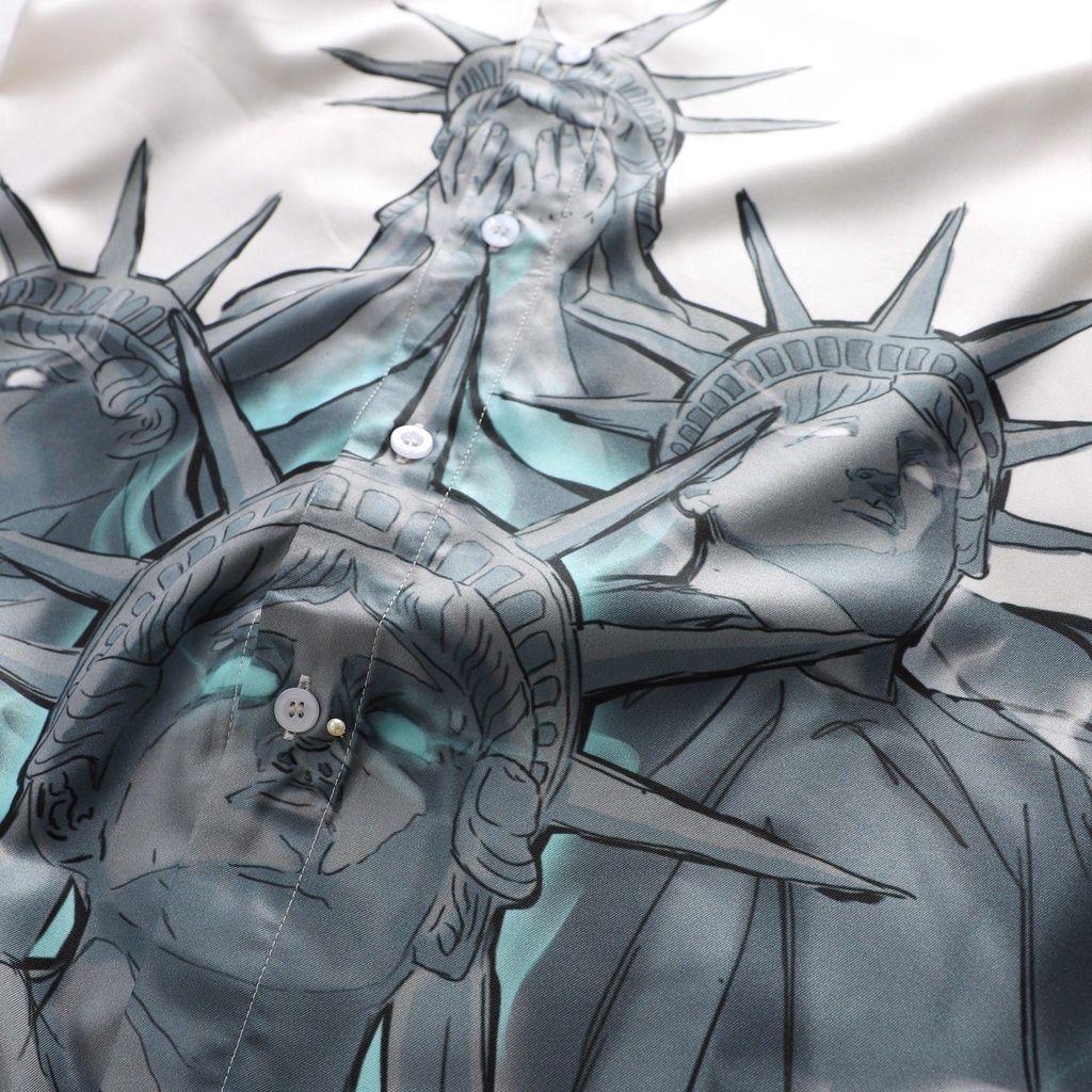 MENDE - Libartas Shirt Màu Kem - Áo sơ mi nam tay ngắn