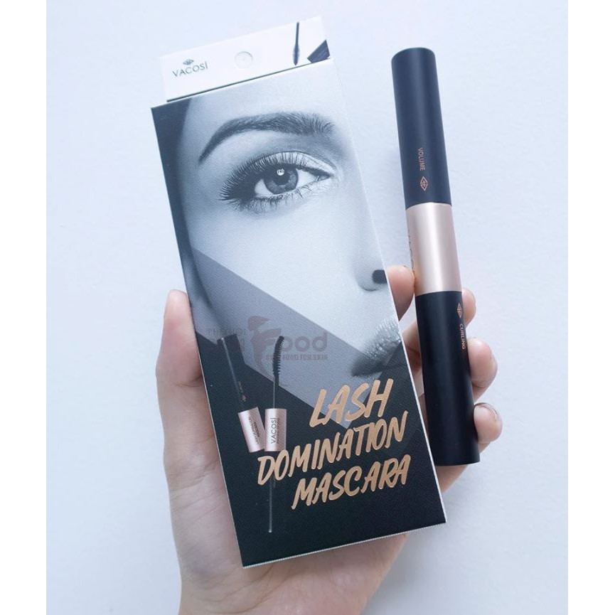 Mascara Chuốt Mi 2 Trong 1 Làm Dài Và Cong Mi Tự Nhiên Vacosi Lash Domination Mascara 10g (VM09)