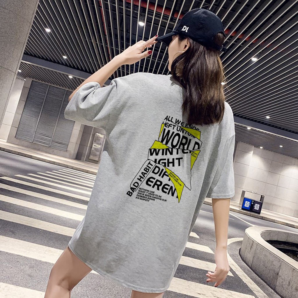 [Áo Hoodie Phản Quang CLIP & ẢNH THẬT] Áo Thun Tay Lỡ In Nhiệt World Diffrent form Unisex nam nữ phong cách Ulzzang - AT