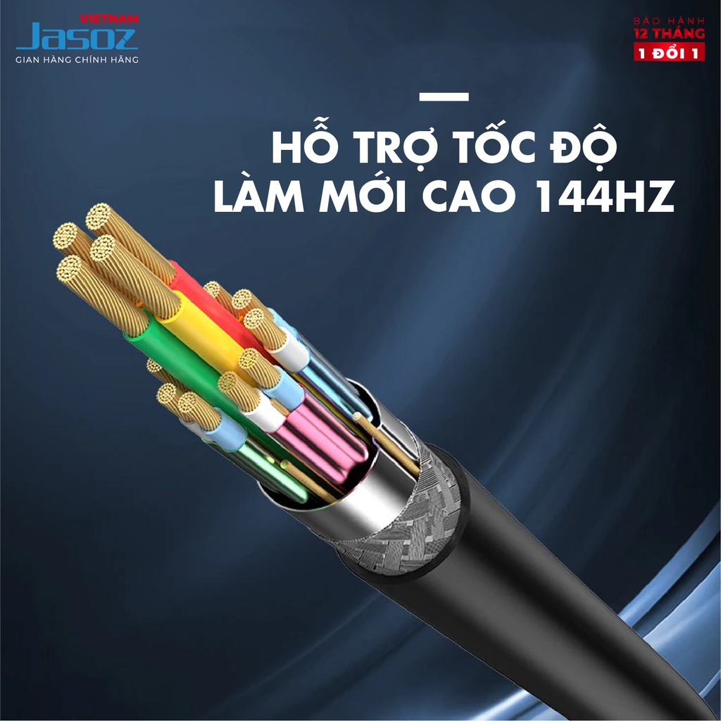 Cáp HDMI hai màu phiên bản 8K JASOZ A122 - Hàng chính hãng - Bảo hành 18 tháng