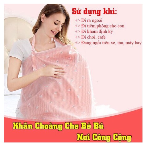 Khăn Choàng Cho Con Bú, Áo Choàng Đi Đường Cho Bé