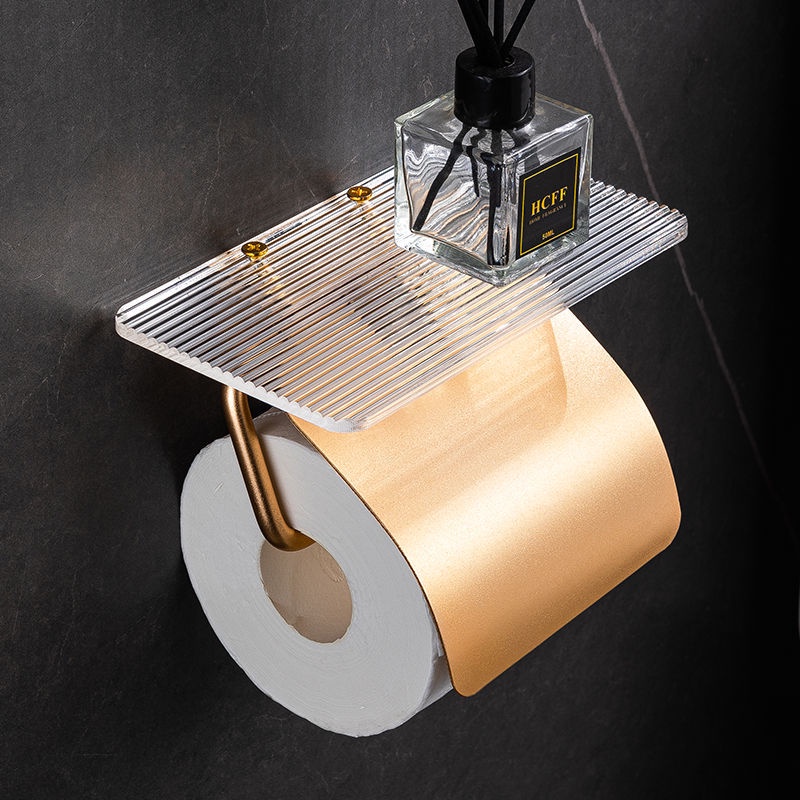 Giá Đỡ Cuộn Giấy Vệ Sinh Gắn Tường Bằng Acrylic Tiện Dụng Cho Phòng Tắm