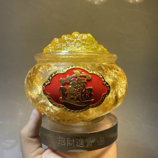 Bát Tụ Bảo Thần Tài đế thủy tinh 12cm phong thủy - sung túc chiêu Tài đón Lộc
