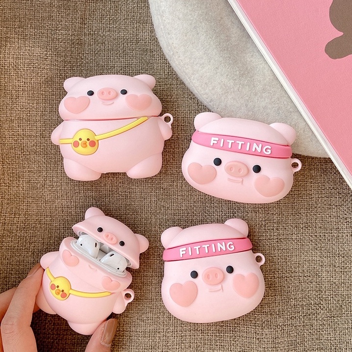 Vỏ Bảo Vệ Hộp Sạc Tai Nghe Airpods 3 Pro 2 3 Pro Họa Tiết Chú Heo Đáng Yêu Phong Cách Mới 2021 Ốp