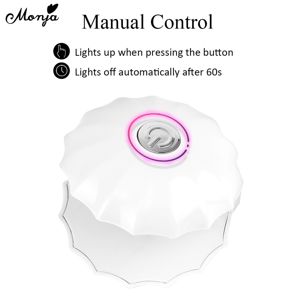 Đèn sấy sơn móng tay mini Monja 18w hình vỏ sò độc đáo nhỏ gọn