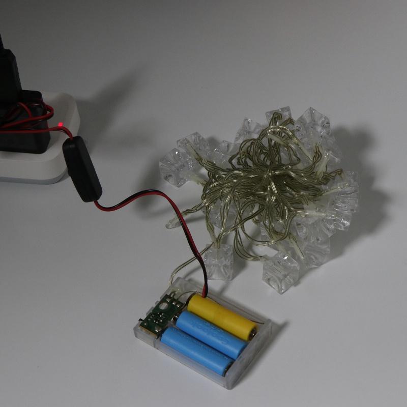 Cáp Nguồn USB C 4 5V AA LR6 Có Công Tắc 3 Pin AA Cho Radio Đồ Chơi