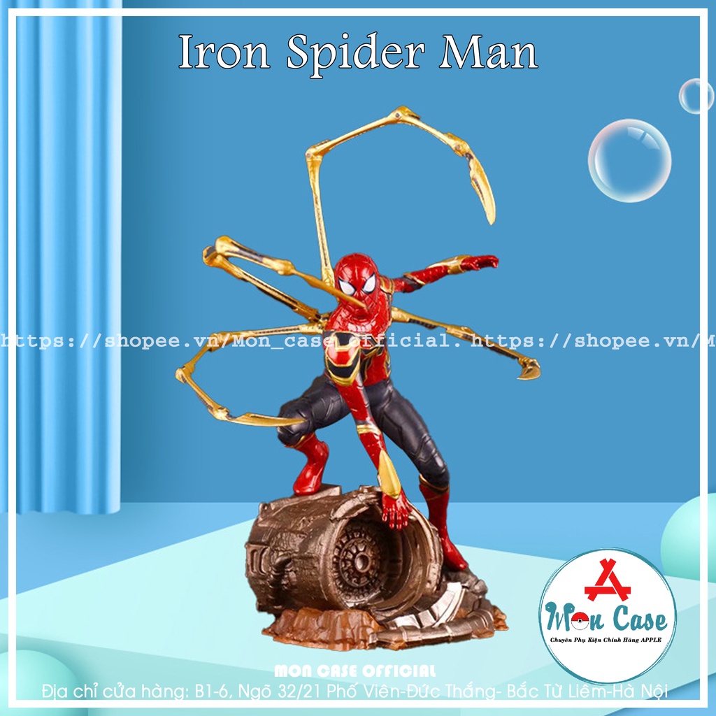 Mô Hình Tĩnh Iron Spider Man Infinity War 19CM - Chất liệu PVC cao cấp