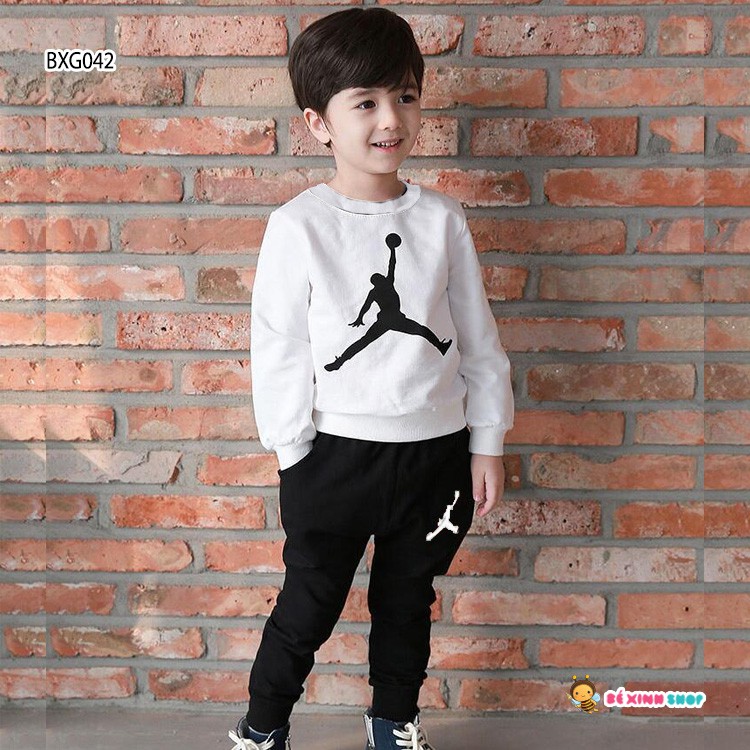 Bộ dài tay Jordan dễ thương cho bé dễ thương cho bé trai & bé gái 2021