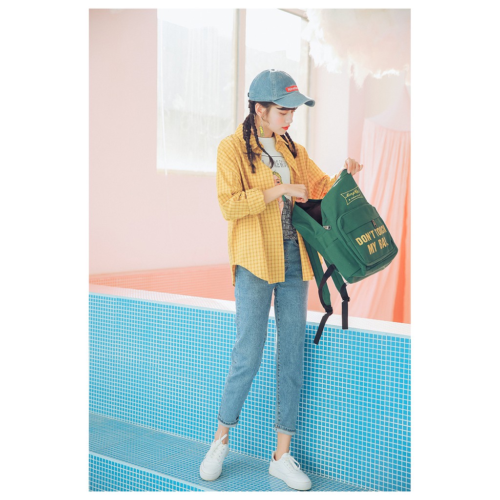Áo sơ mi kẻ sọc tay dài Emilyshop ulzzang