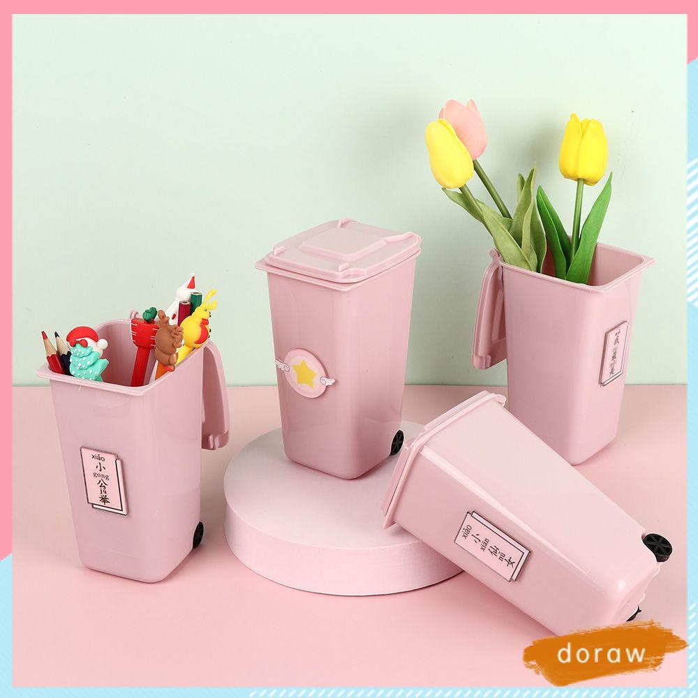 Giá Đỡ Bút/Văn Phòng Phẩm Hình Vuông Màu Hồng Xinh Xắn