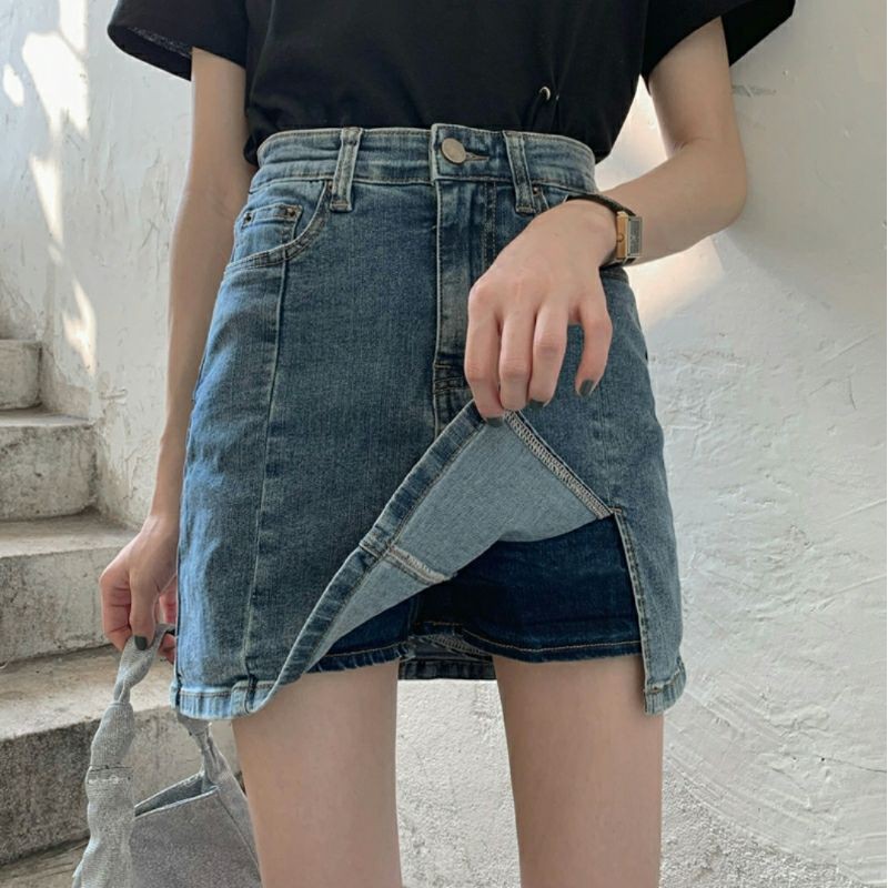 [ORDER] Chân váy jeans xẻ tà có lót trong | BigBuy360 - bigbuy360.vn
