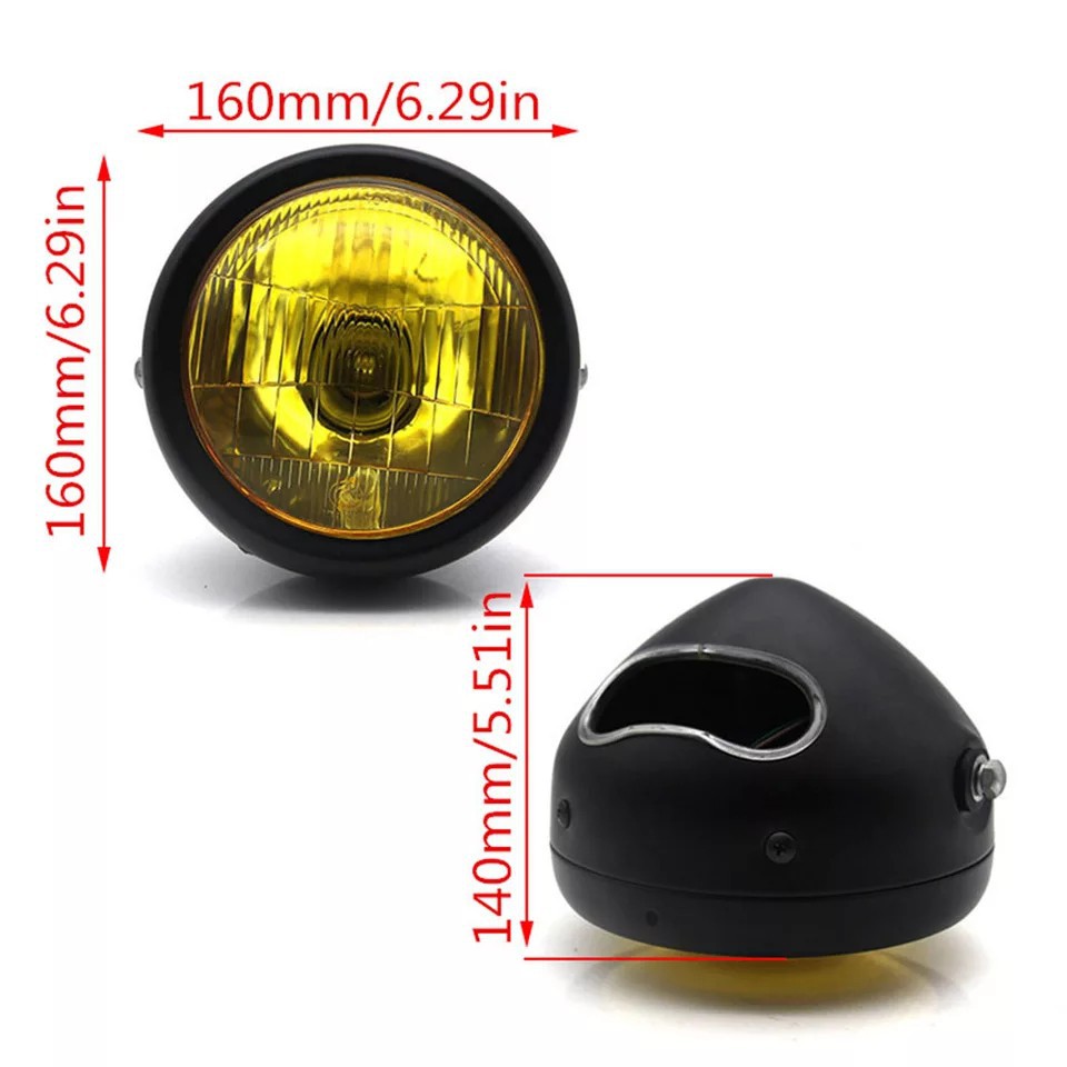 ĐÈN PHA ĐỘ XE MÁY CAFE RACER 💎 GÁO ĐÈN TRÒN độ CG125, GN125, WIN , HONDA 67