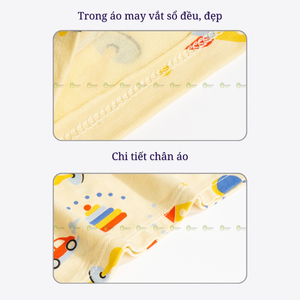 Đồ Bộ Bé Gái, Bé Trai MinkyMom Vải Thun Lạnh Hoạ Tiết Gà Con Cổ Viền, Bộ Ba Lỗ Cho Bé Mặc Hè MKM3LO2209