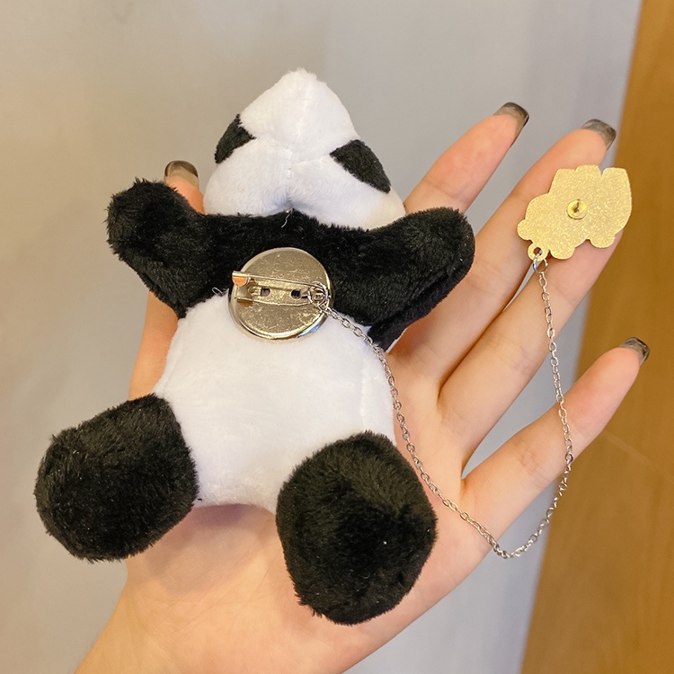 Trâm Cài Áo Hình Gấu Trúc Nhồi Bông Dễ Thương