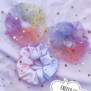 Dây buộc tóc Scrunchies galaxy