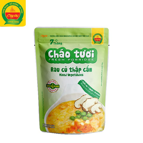 Combo Mix 3 cháo tươi + 1 Súp dinh dưỡng Hải sản tóc tiên