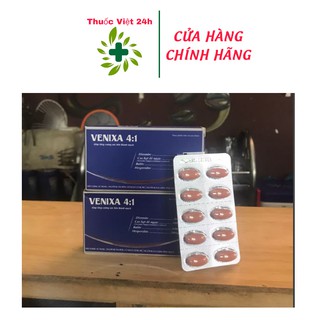 Viên Uống VENIXA 4:1-Hỗ trợ nhuận tràng, giúp tăng cường sức bền thành mạch,Thuocviet24h