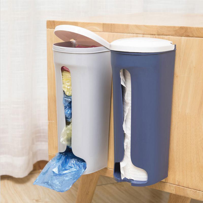 Giá Đỡ Treo Túi Rác Bằng Nhựa Gắn Tường Tiện Lợi Dành Cho Nhà Bếp