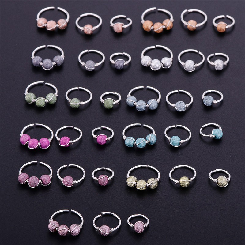 Set 3 khuyên mũi tròn đính hạt