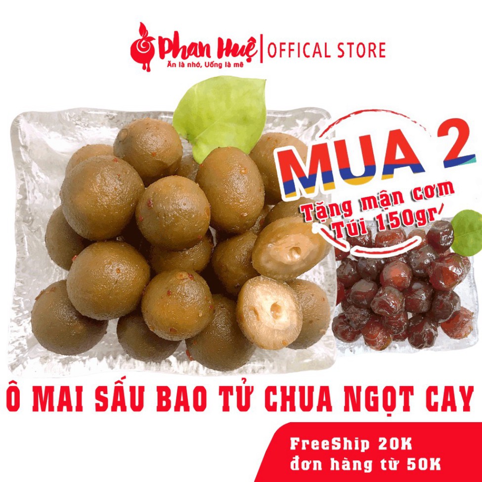 Ô mai xí muội sấu bao tử giòn chua ngọt cay Phan Huệ đặc biệt, sấu non miền Bắc chọn lọc, đặc sản Hà Nội