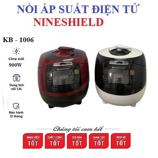 [Mã ELHADEV giảm 4% đơn 300K] Nồi Áp Suất Đa Năng NINESHIELD KB-1006/ KB-618 Công Nghệ Cao Tiết Kiệm Điện