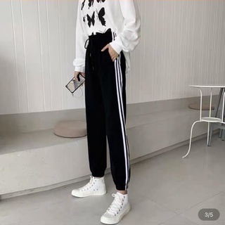 Quần jogger sọc thể thao bo gấu