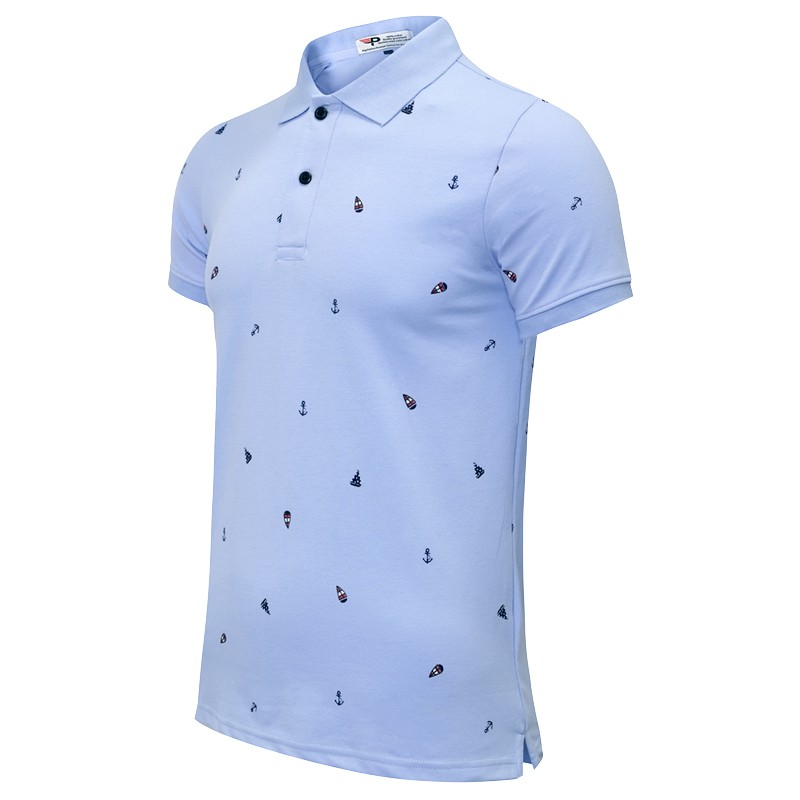 Áo thun polo nam họa tiết mỏ neo pigofashion sang trọng PAHT01 (màu biển) | BigBuy360 - bigbuy360.vn