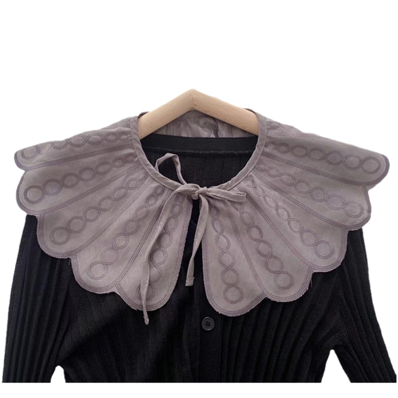 Khăn Choàng Cổ Giả Khăn Choàng Cổ Màu Trơn Họa Tiết Hình Học Xoắn Cho Nữ