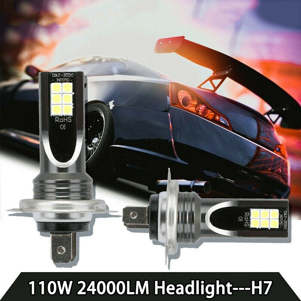 【COD】Set 2 bóng đèn pha H7 110W 24000Lm cho xe hơi