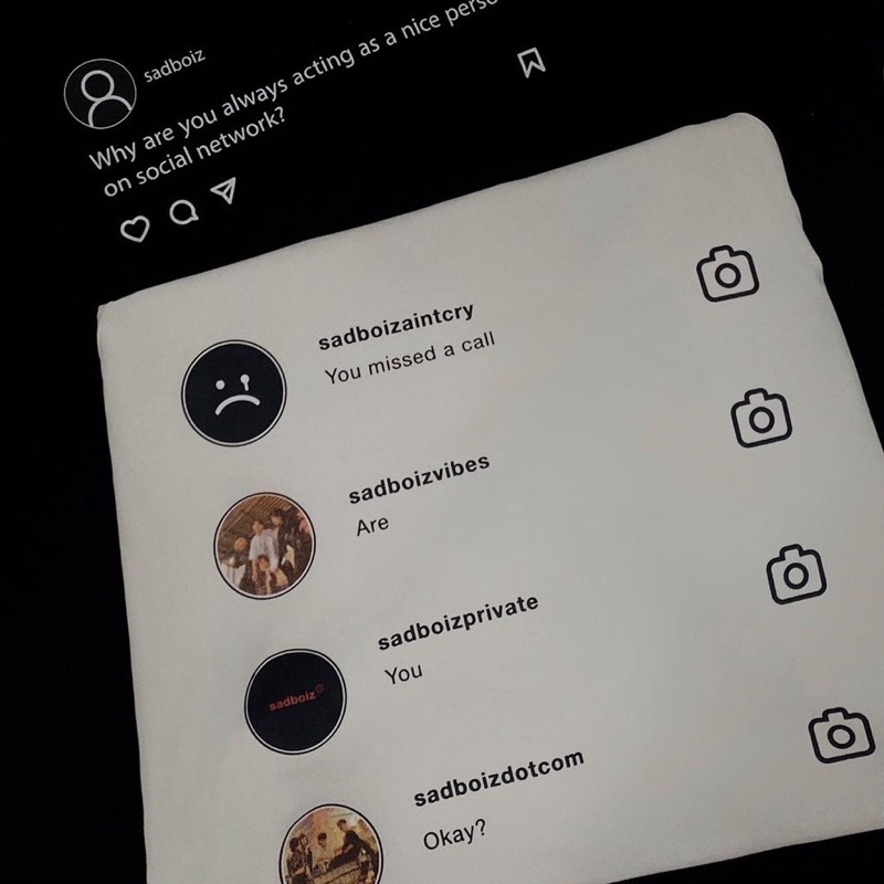Áo thun tay lỡ sadboiz sadtagram logo nam nữ full tag hãng