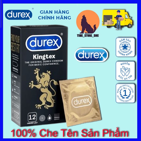 Bao cao su Durex Kingtex, dòng bao sở hữu kiểu dáng hiện đại, ôm sát, vừa vặn.