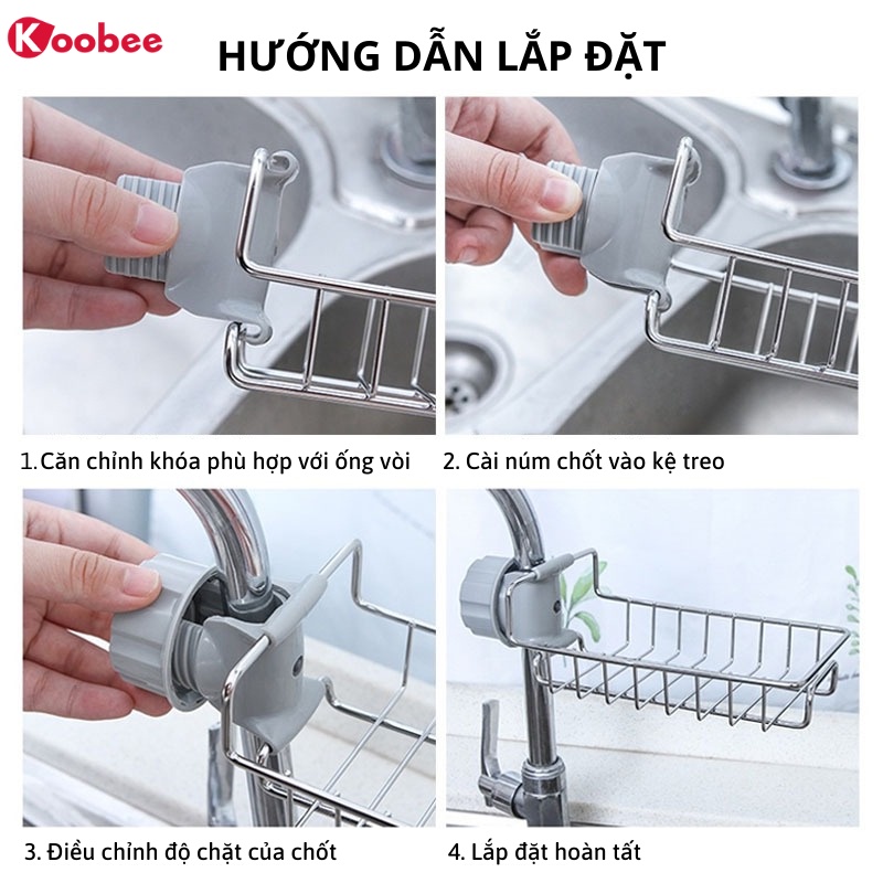 Kệ Giá Treo Vòi Đựng Đồ Có Móc Treo Tiện Dụng KOOBEE (DC03)