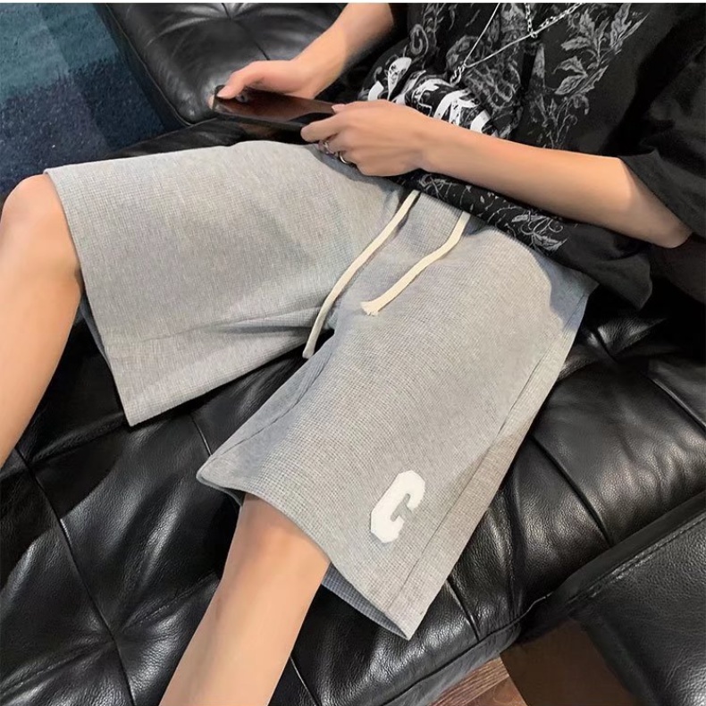 Quần Short Thể Thao Ống Rộng Màu Trơn Thêu Chữ Đơn Giản Thời Trang Cho Nam quần ngắn nam quần thể thao quần đùi thể thao nam Thời trang quần đùi ống rộng