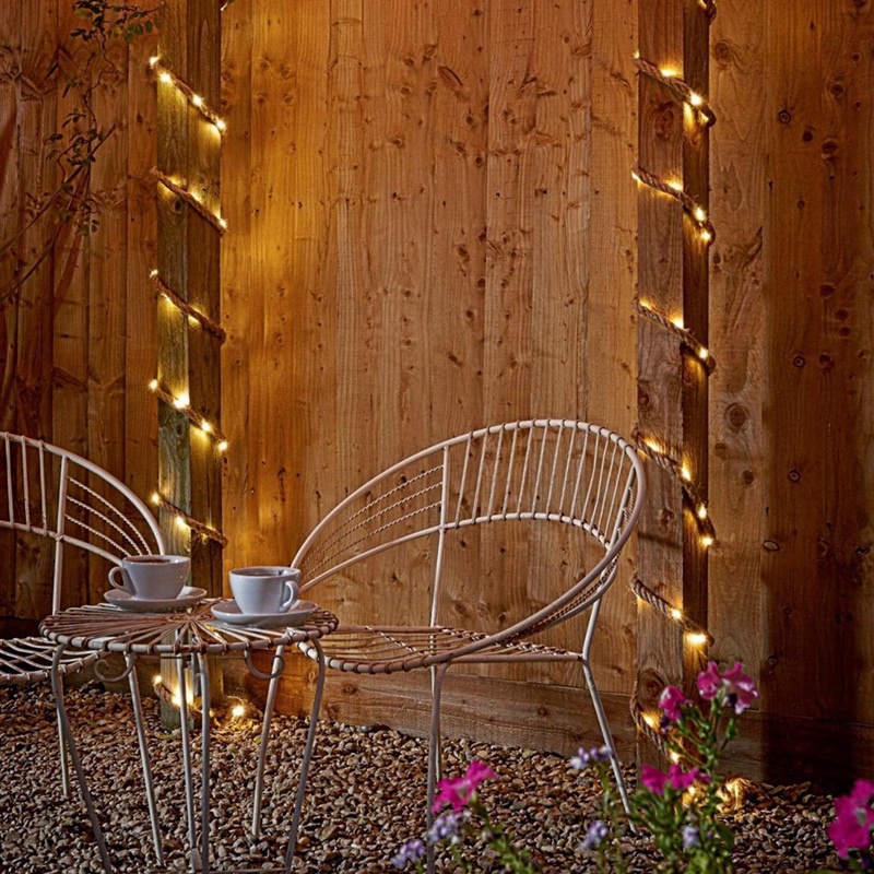 Dây Đèn Led Sử Dụng Năng Lượng Mặt Trời Dạng Dây Thừng Phong Cách Vintage