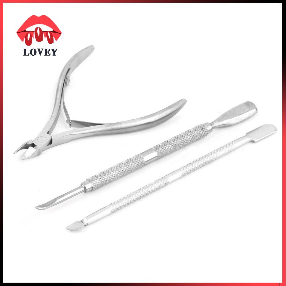 lovey★Stainless Steel Nail Cuticle Spoon Pusher Remover Cutter Nipper Clipper Cut