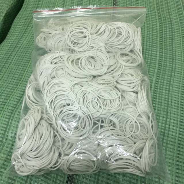 (SALE) 1kg Chun vòng trắng,dây chun trắng loại tốt