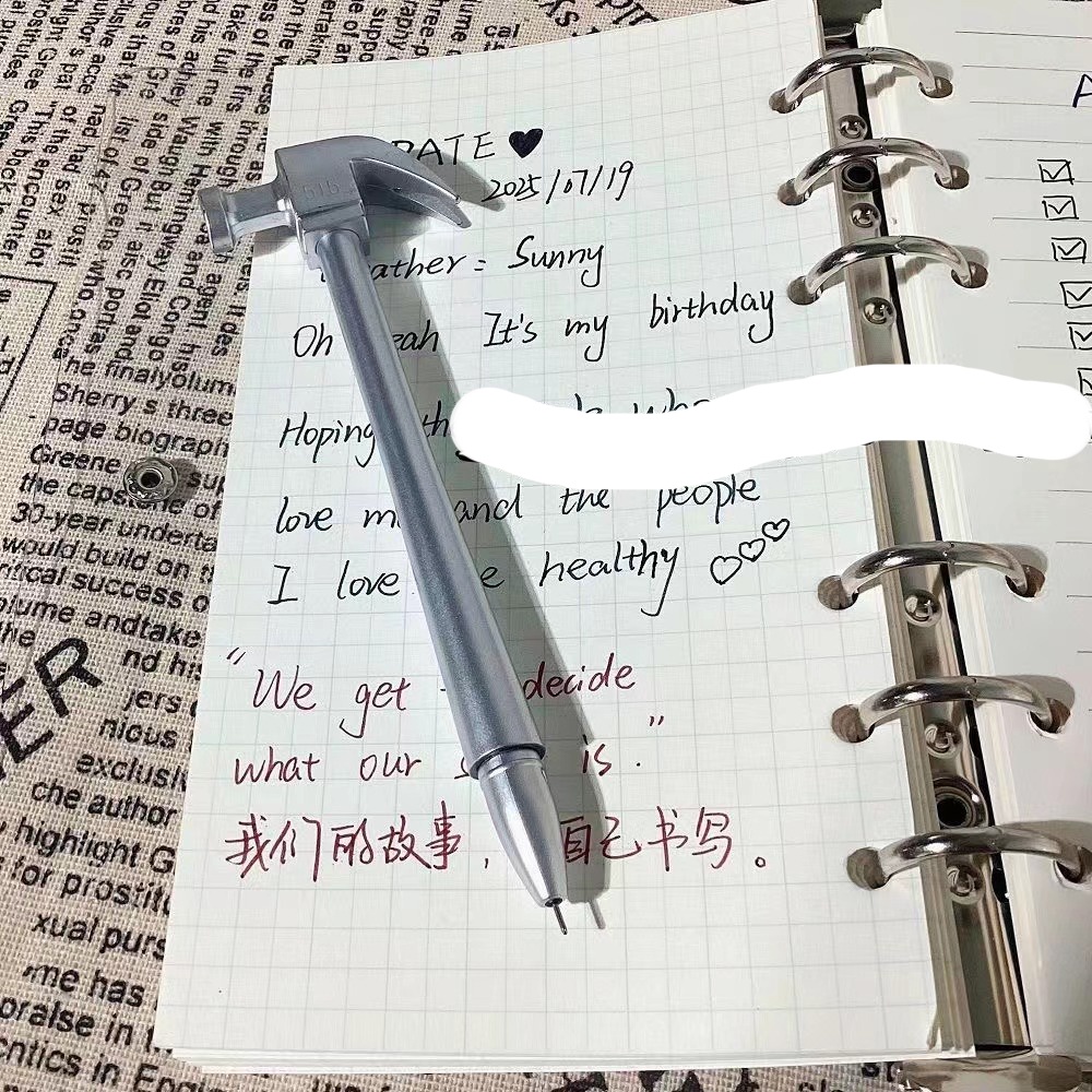 Bút Mực Đen Ngòi 0.5 mm Hình Cây Búa Hammer Pen