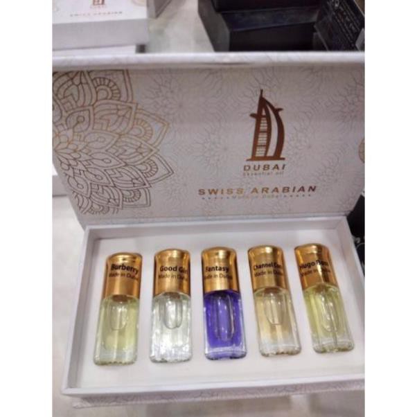Set 5 chai Tinh dầu nước hoa Dubai