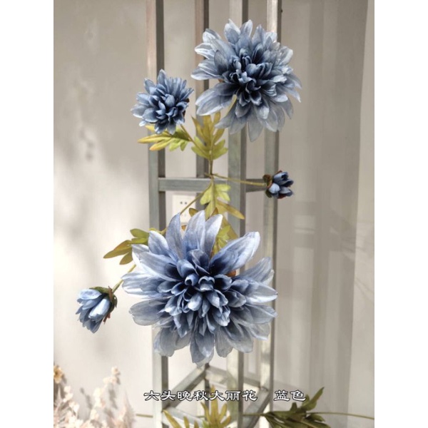 Hoa giả/ Hoa cúc thược lụa nhập khẩu cành 6 bông, 3 bông cáo câp