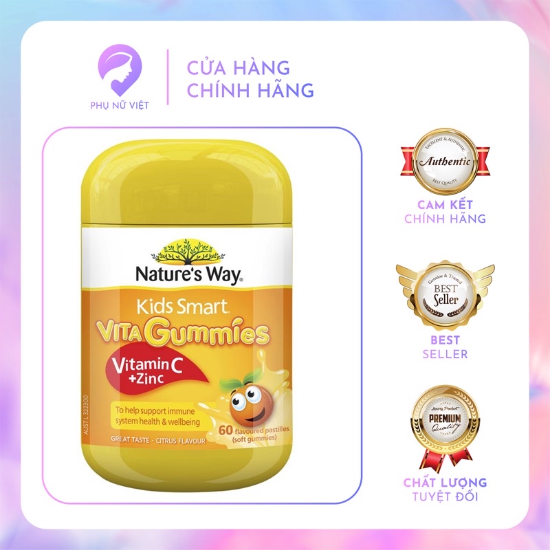 Vitamin Nature's Way Kids Smart VITA Gummies Vitamin C + Zinc