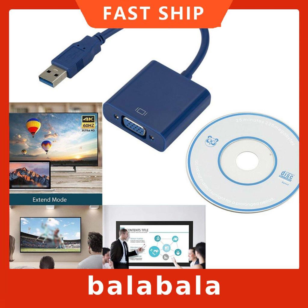 Cáp chuyển đổi USB 3.0 sang VGA cho máy tính để bàn laptop | BigBuy360 - bigbuy360.vn
